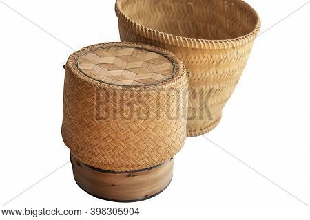 The Glutinous Rice Box Is Made From Bamboo As A Container For Putting Glutinous Rice Steamed Separat