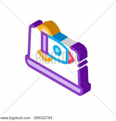 Fast Working Web Site Rocket Laptop Screen Icon Vector. Isometric Fast Working Web Site Rocket Lapto