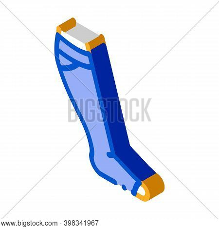 Bandage Varicose Treatment Color Icon Vector. Isometric Bandage Varicose Treatment Sign. Color Isola