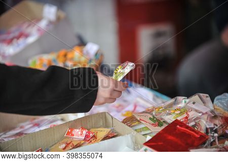 Bucharest, Romania - March 1, 2012: 1st Of March Trinkets (martisoare) Are Being Sold Outdoors In Do