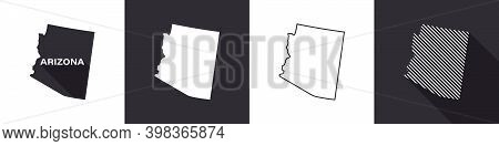 Map Of Arizona. United States Of America Arizona. State Maps. Vector Illustration