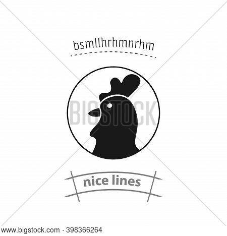 Cock Icon. Bird Isolated Vector Icon. Animal Design Element