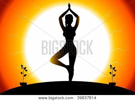 schÃ¶ne Frau Youga-Ãœbungen