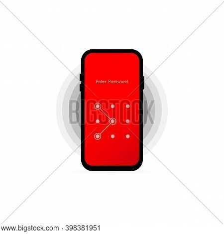 Screen Lock. Interface For Lock Screen Or Enter Password Pages. Vector Illustration