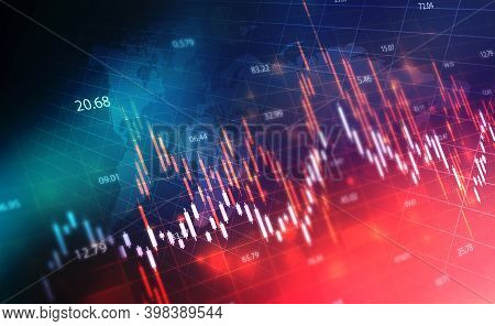 Financial Stock Market Graph On Technology Abstract Background, Creative Forex Chart Wallpaper, Fina