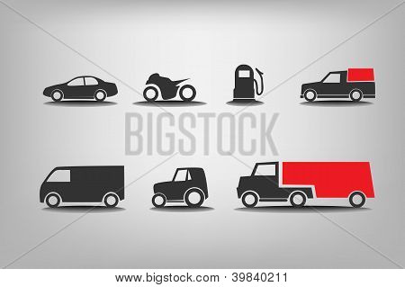 Transport ikoner