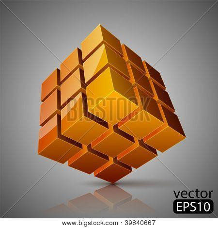 Ilustracja wektorowa kostki 3d