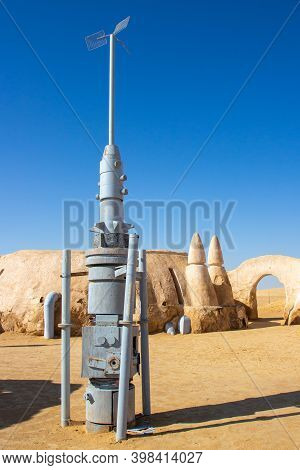 Ong Jemel, Tunisia - 28 October, 2019: Original Movie Scenery For Star Wars Film.