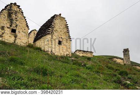 Ancient Alanian Necropolis (city Of Dead)  In Dargavs Village, North Ossetia Alania, Russia