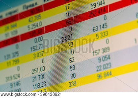 Stock Market Price Display. Commerce And Forex Analysis For Traiding