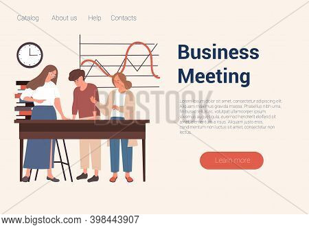 Creative Team On A Business Meeting Discussing New Project. Concept Of Teambuilding And Coming Toget