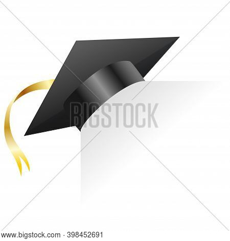 Graduation Cap. Element For Degree Ceremony And Educational Programs Design. Graduation University O