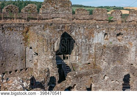 Restormel Castle Near Lostwithiel . This Is One Of The Four Chief Norman Castles Of Cornwall. The Ca