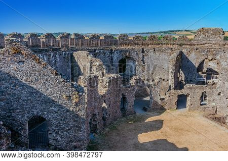 Restormel Castle Near Lostwithiel . This Is One Of The Four Chief Norman Castles Of Cornwall. The Ca