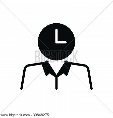 Black Solid Icon For Duty Responsibility Obligation Devoir Service Task Work