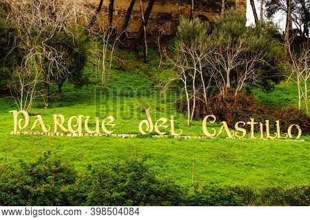 Fuengirola, Malaga, Spain - January 25, 2020: Sohail Castle, Historical Fortification For Coastal De
