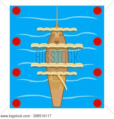 Sailing Vessel Icon. Isometric Illustration Of Sailing Vessel Vector Icon For Web
