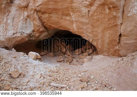 The Cave In Shehoret Mountains, South Israel