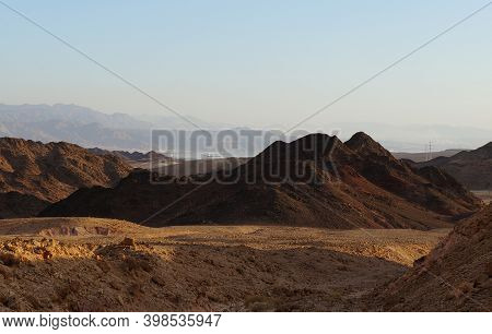 Hiking In Evening In Shehoret Mountains, South Israel