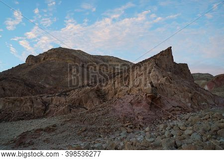 Hiking In Evening In Shehoret Mountains, South Israel