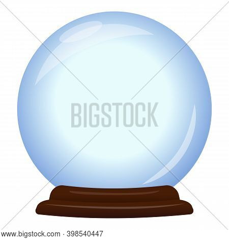 Christmas Snowglobe Icon. Cartoon Of Christmas Snowglobe Vector Icon For Web Design Isolated On Whit