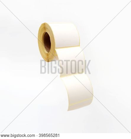 A Roll Of Blank Thermal Stickers For Presentation To The Customer