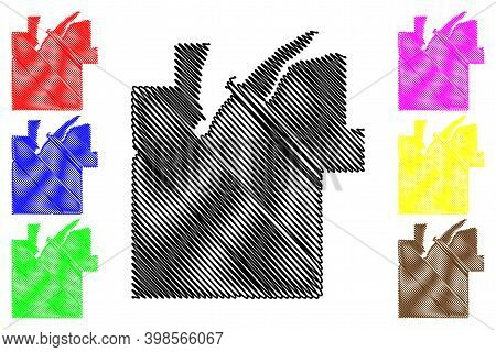 Baraga County, Michigan (u.s. County, United States Of America, Usa, U.s., Us) Map Vector Illustrati