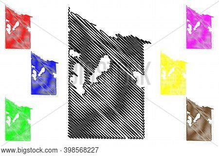 Cheboygan County, Michigan (u.s. County, United States Of America, Usa, U.s., Us) Map Vector Illustr