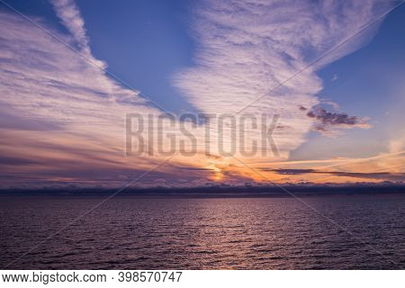 Sunset at the sea in County Donegal, Ireland