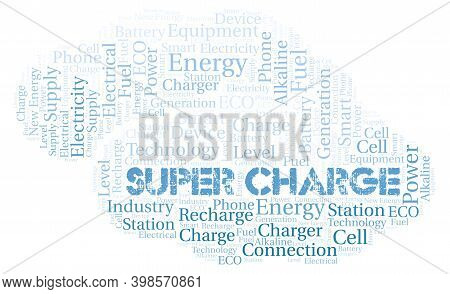 Super Charge Typography Word Cloud Create With Text Only.