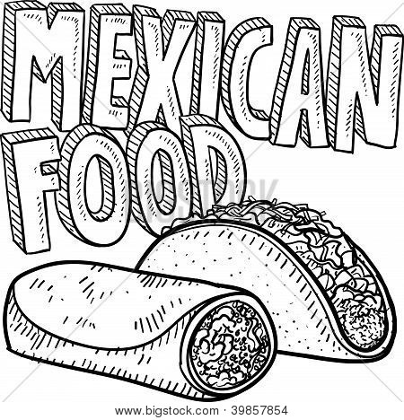 Mexican food sketch