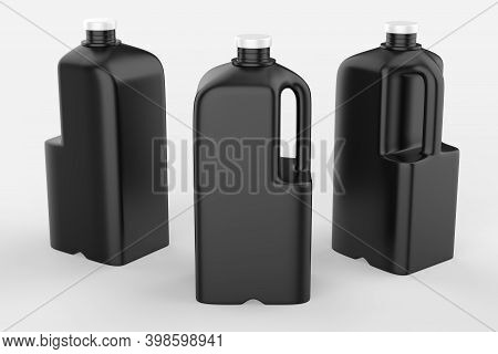 Milk Bottle With Cap Isolated On White Background. 3d Illustration