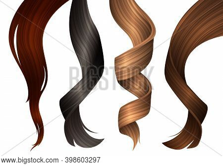 Set Wavy Strands Vector & Photo (Free Trial) | Bigstock