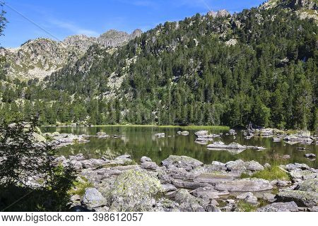 Ratera Lake In The Morning At Summer.