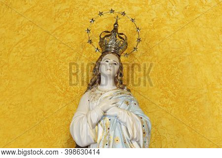 Statue Of The Image Of Our Lady Of The Immaculate Conception, Mother Of God In The Catholic Religion