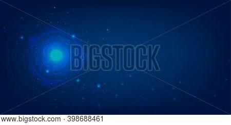 Abstract Technology Concept Background. High Tech Technology Geometric And Connection System Backgro