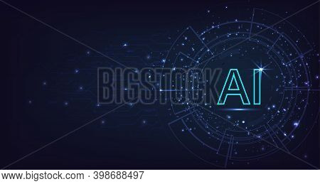 Artificial Intelligence. Artificial Intelligence And Machine Learning Concept. Vector Symbol (ai). A