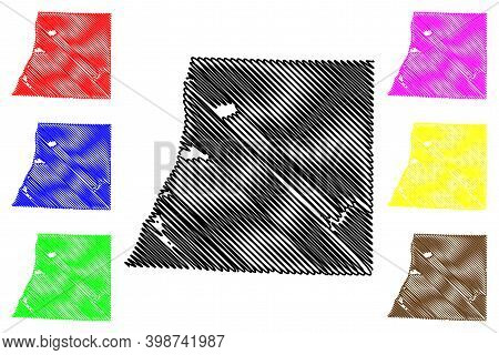Manistee County, Michigan (u.s. County, United States Of America, Usa, U.s., Us) Map Vector Illustra