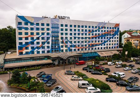 Ivano-frankivsk, Ukraine September 26, 2020: Nadiya Hotel And Parking.