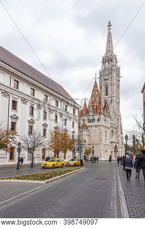 Budapest, Hungary - October 28, 2017: Old Town On Buda Hill In The City Of Budapest.