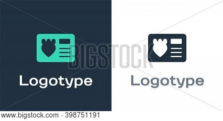 Logotype Police Badge With Id Case Icon Isolated On White Background. Logo Design Template Element. 