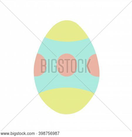 Isolated Easter Egg With Pink Circles Vector.