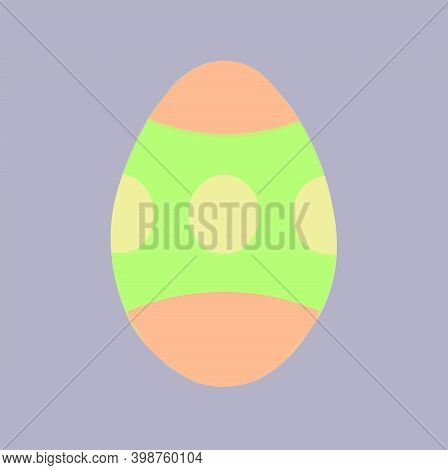 Isolated Easter Egg With Pink Circles Vector.