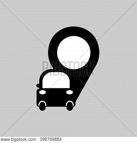 Geo Icons Gps Car. Pin Vector Stock Illustration Isolated. Eps10
