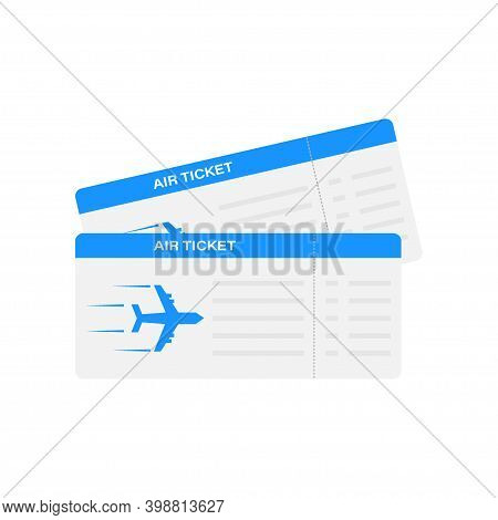 Modern And Realistic Airline Ticket Design With Flight Time And Passenger Name. Vector Illustration.
