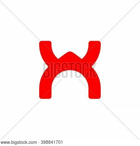 Abstract Letter Xk Simple Curves Geometric Logo Vector