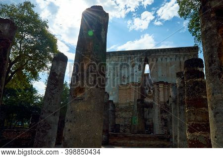 Wat Sri Chum Temple Is An Archaeological Site In The Sukhothai Historical Park, A World Heritage Sit