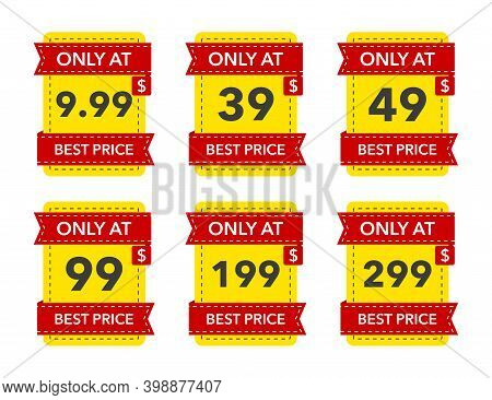 Flat Sale Only Discount Tag For Promo Design. Poster Design. Vector Illustration.
