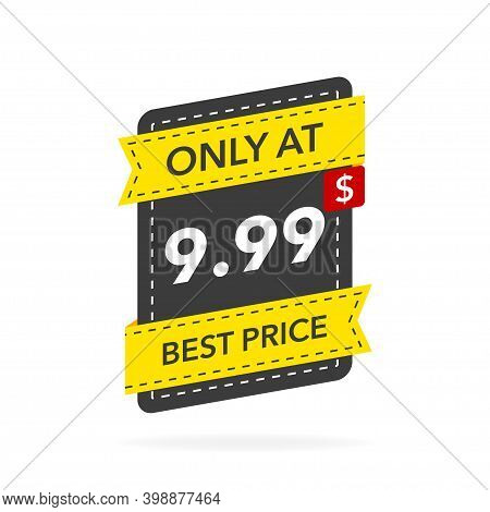 Flat Sale Only Discount Tag For Promo Design. Poster Design. Vector Illustration.