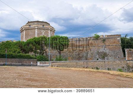 Forte Sangallo. Civita Castellana. Lazio. Itálie.